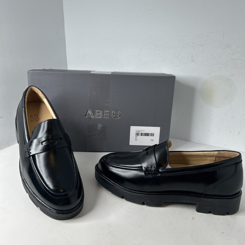 ABEO Boulevard Loafers for Women Size 8.5 Black Leather The Walking Co New
